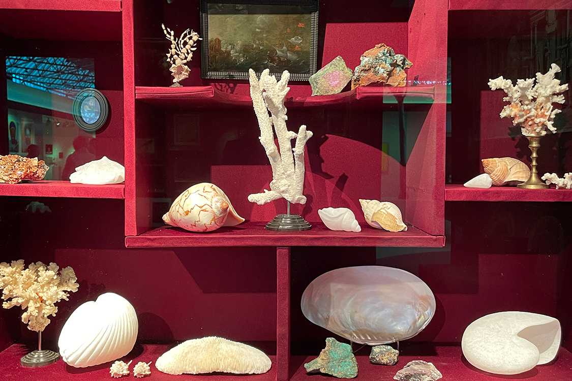 <I>Wunderkammer</I> 2023 view of the right cabinet