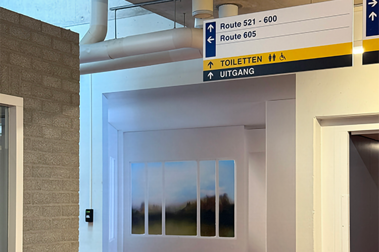 <I>Dageraad</I> 2026 digital print on screen 264 x 242 cm collection LUMC